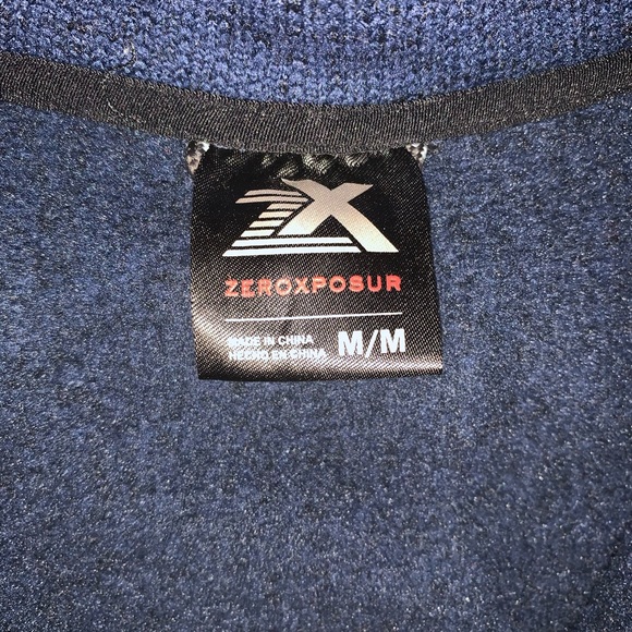 Blue fleece 1/4 zip jacket medium - Picture 2 of 2